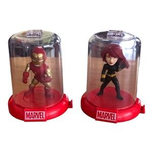 Marvel Domez 80 Years 80th Anniversary Series 1 Iron Man & Black Widow Figures